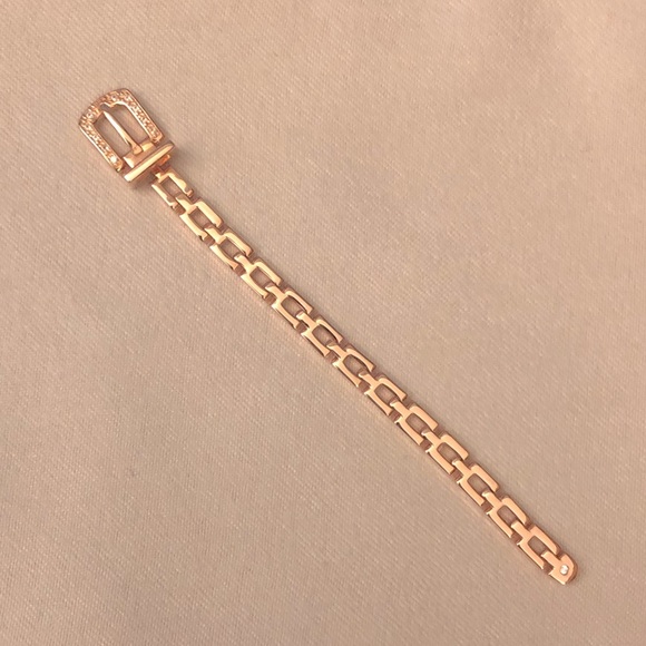NWOT Rose Gold Vermeil CZ Functioning Buckle Ring w/CZ Accents, Average Fit - Picture 6 of 14
